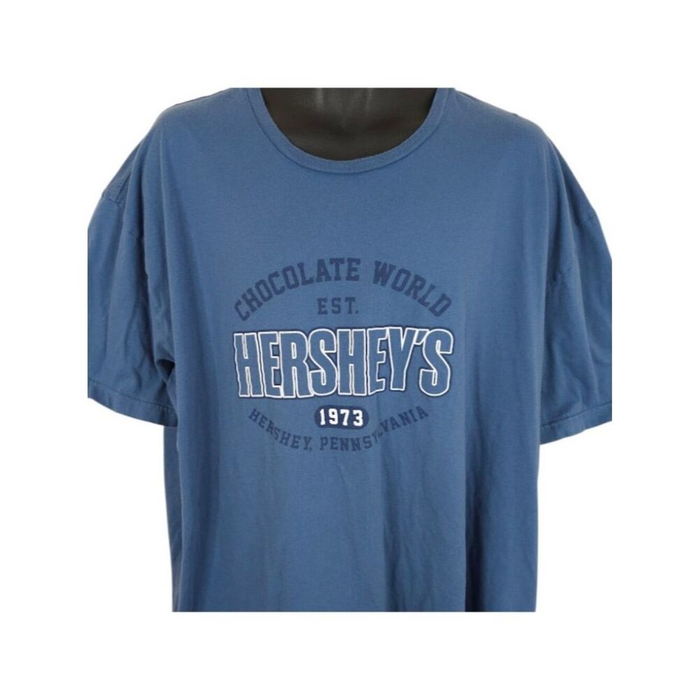 Hersheys T Shirt Mens Size 3XL Blue Chocolate World Hershey Pennsylvania
